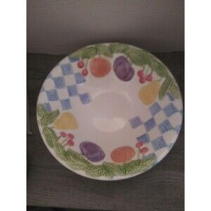 10 1/2" Treasure Craft Salad Serving Fruit Bowl Hopscotch